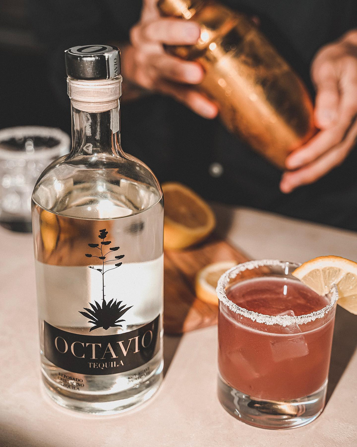 Spicy Grapefruit Margarita made with Octavio Tequila